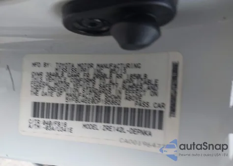 2013 Toyota Corolla Le from USA, damaged, VIN 5YFBU4EE0DP195862